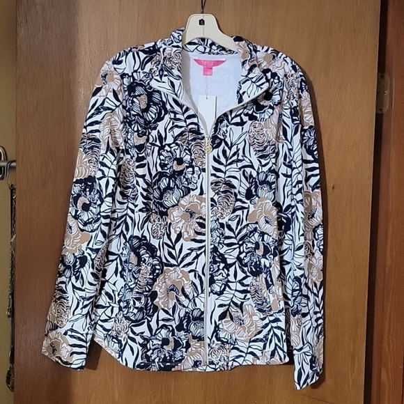 Lilly Pulitzer Jackets & Blazers - Lilly Pulitzer Leona Zip Up Jacket size Medium